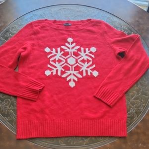 Talbot Red Snowflake Sweater